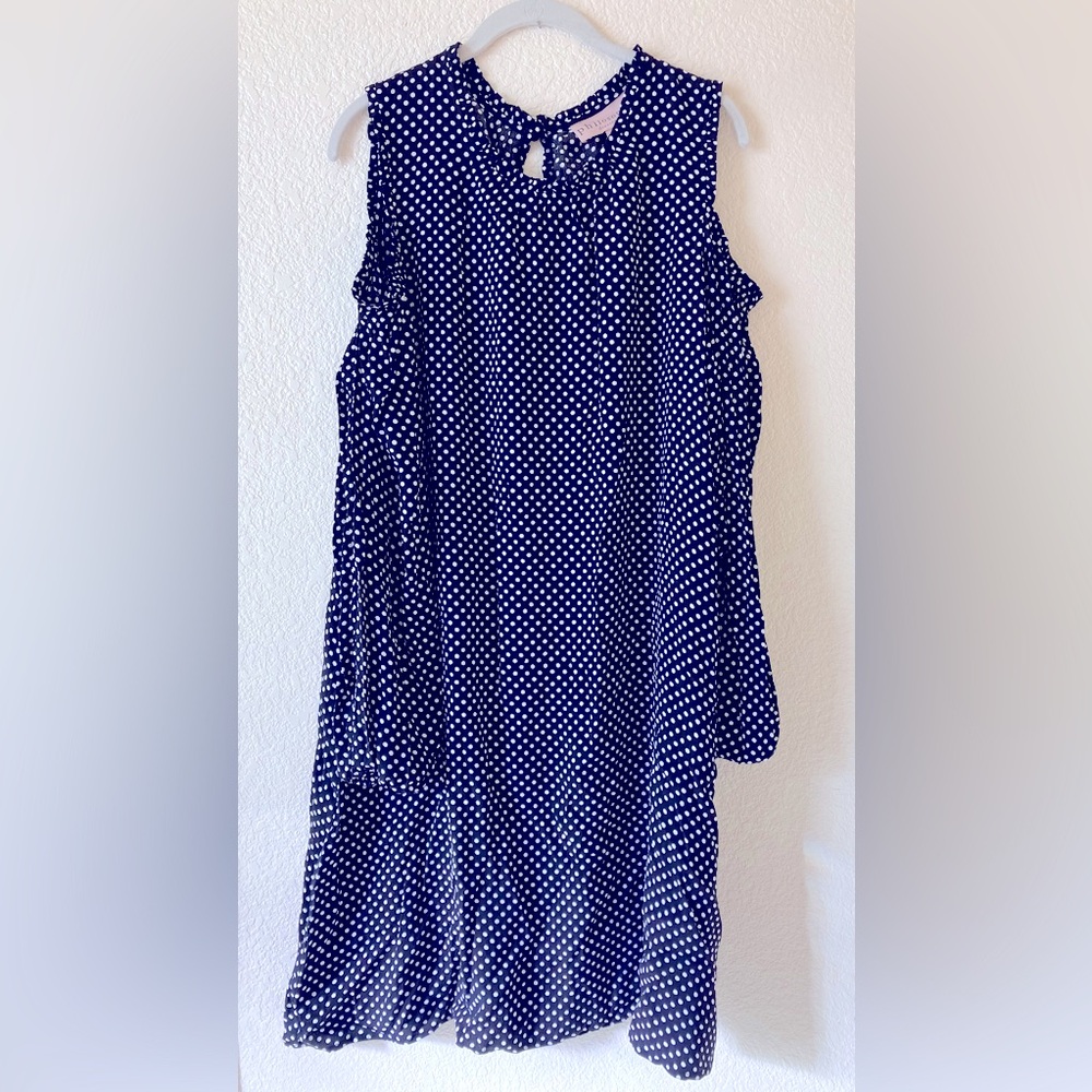 Philosophy Printed Woven Dress Black White Polka Dot NWT Large